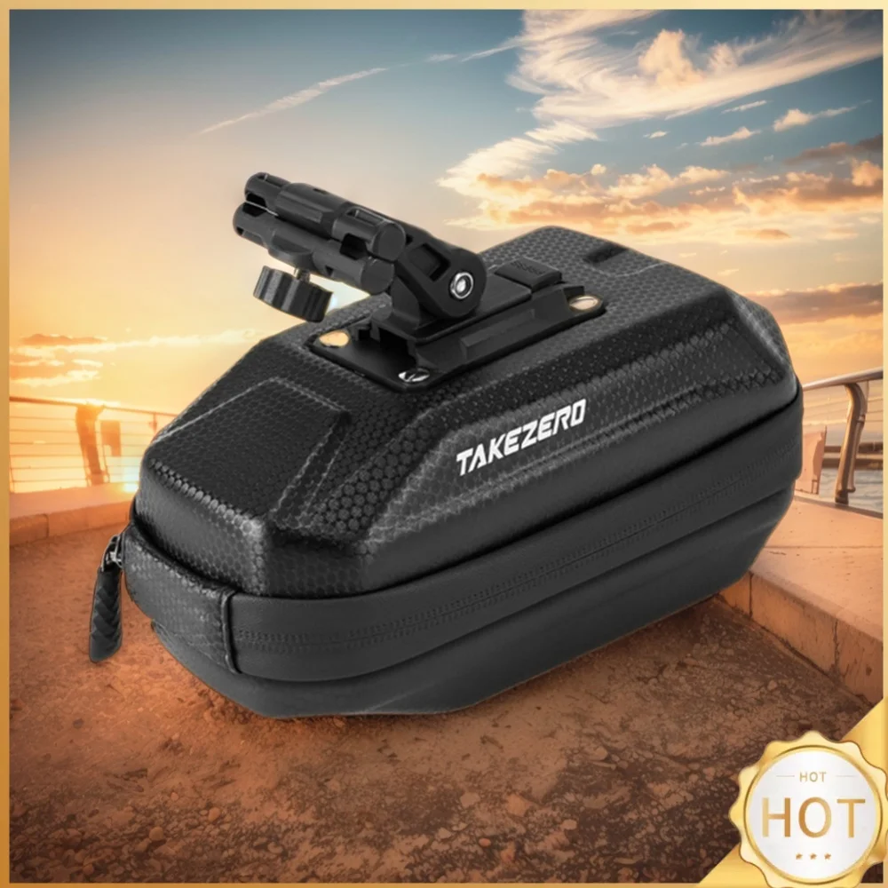 0.8L Bicycle Saddle Bag Reflective MTB Road Bike Saddlebag Quick Release Mountain Bike Saddle Storage Bag for Outdoor Cycling