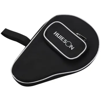 HUIESON חתיכה אחת מקצועי פינג פונג מקרה כיסוי עם כדורי תיק או שולחן טניס מחבטים בת תיק אוקספורד (שחור)