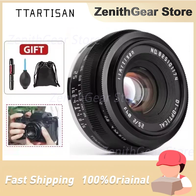 TTArtisan 25mm F2 APS-C MF retrato fotografía lente de cámara para Sony A6000 A7RIII A7S Fuji XT30 XT-100 Nikon ZFC Z5 M43 montaje
