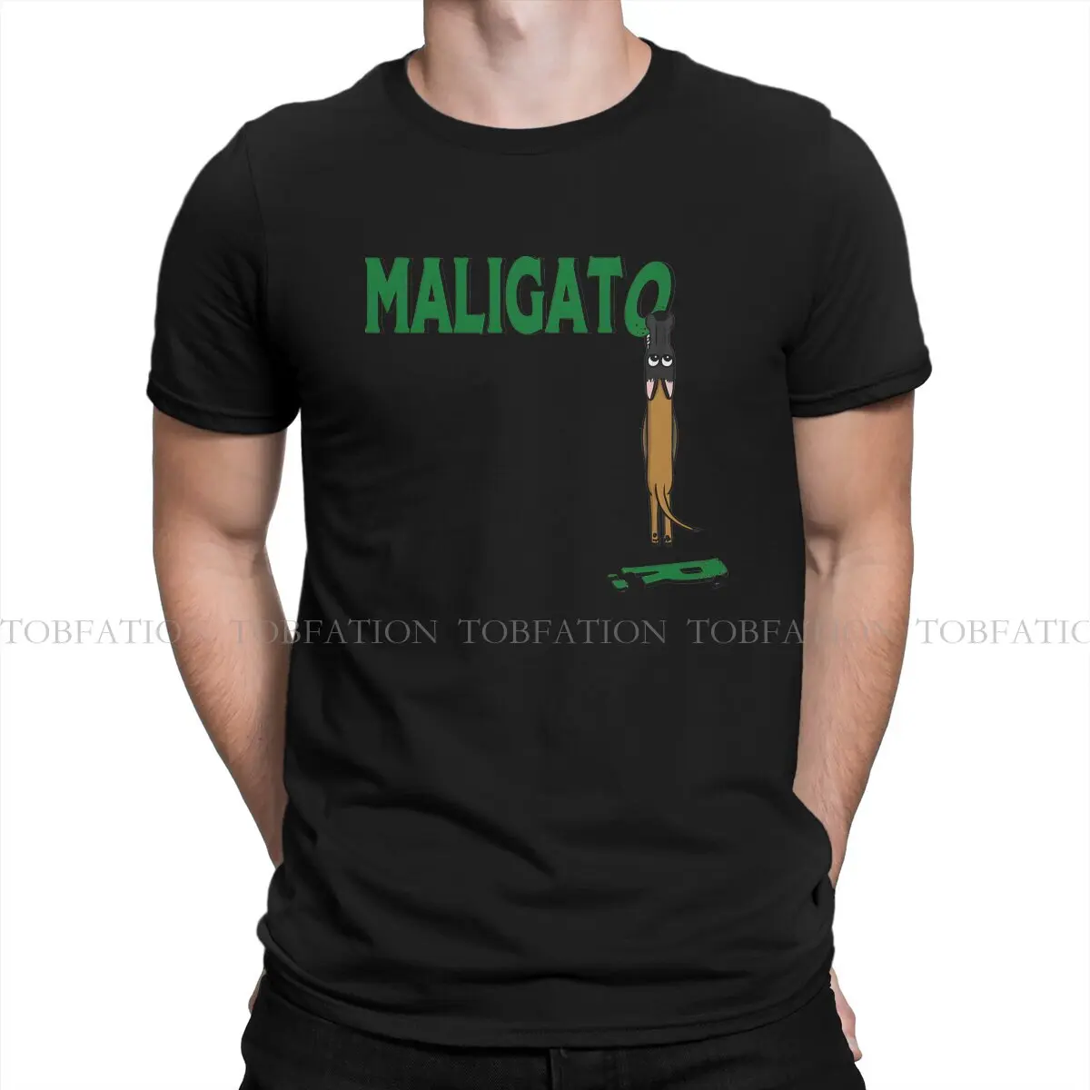 Belgian Malinois Maligator Bite T Shirt Grunge Men\'s Tees Summer 100% Cotton Clothing O-Neck TShirt