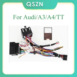 Car radio Canbus Box Decoder For Audi A3 A4 TT 16PIN Wiring Harness Plug Power Cable Android