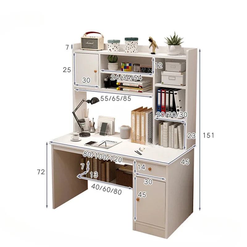 High Quality Modern Home Computer Desks Wooden Storage Table Desktop Office Furniture  Gaming Student Learning Writing Rack