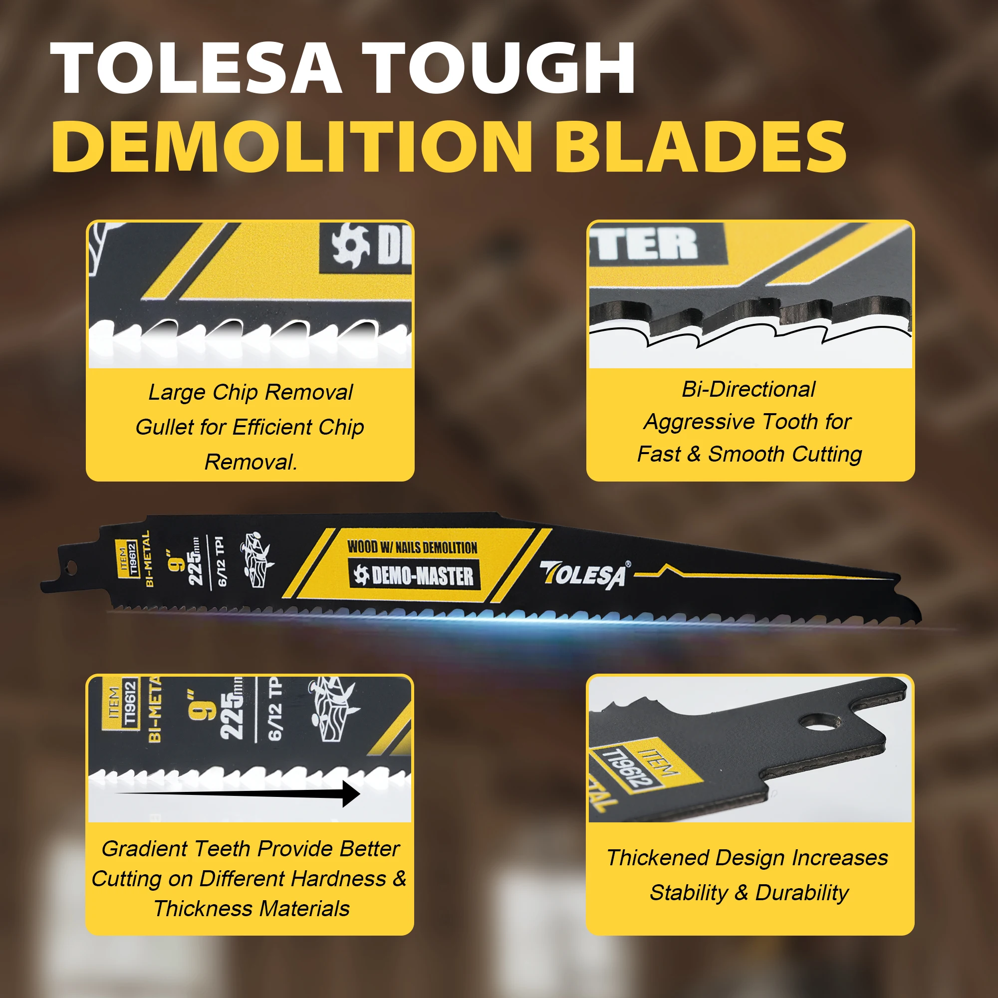 TOLESA ชุดใบเลื่อยชัก 5 ชิ้น ข - Metal Saw Reciprocating บทวิจารณ์และราคา