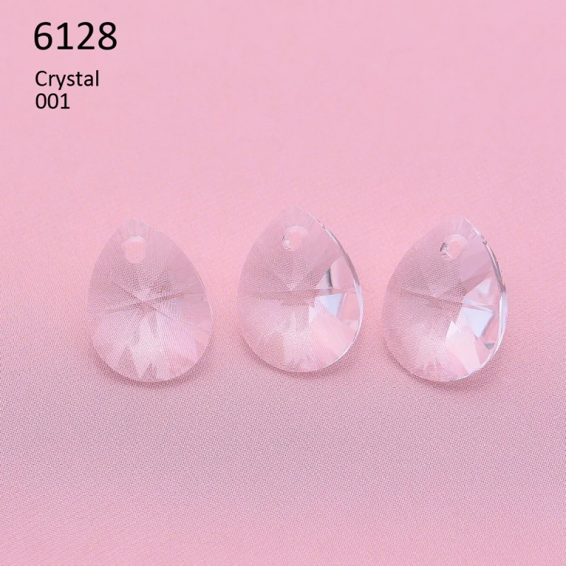 (1 Piece) 6128 Mini Pear Pendant Rhinestone Original Crystal from Austria for Necklace Earrings Jewelry Making Accessories