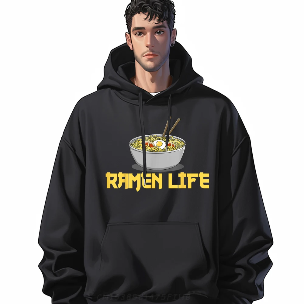 

Ramen Men Pullover Hoodies High Quality Couples Funny Gifts Graphic Long Sleeve Pullover Hoodie For Men