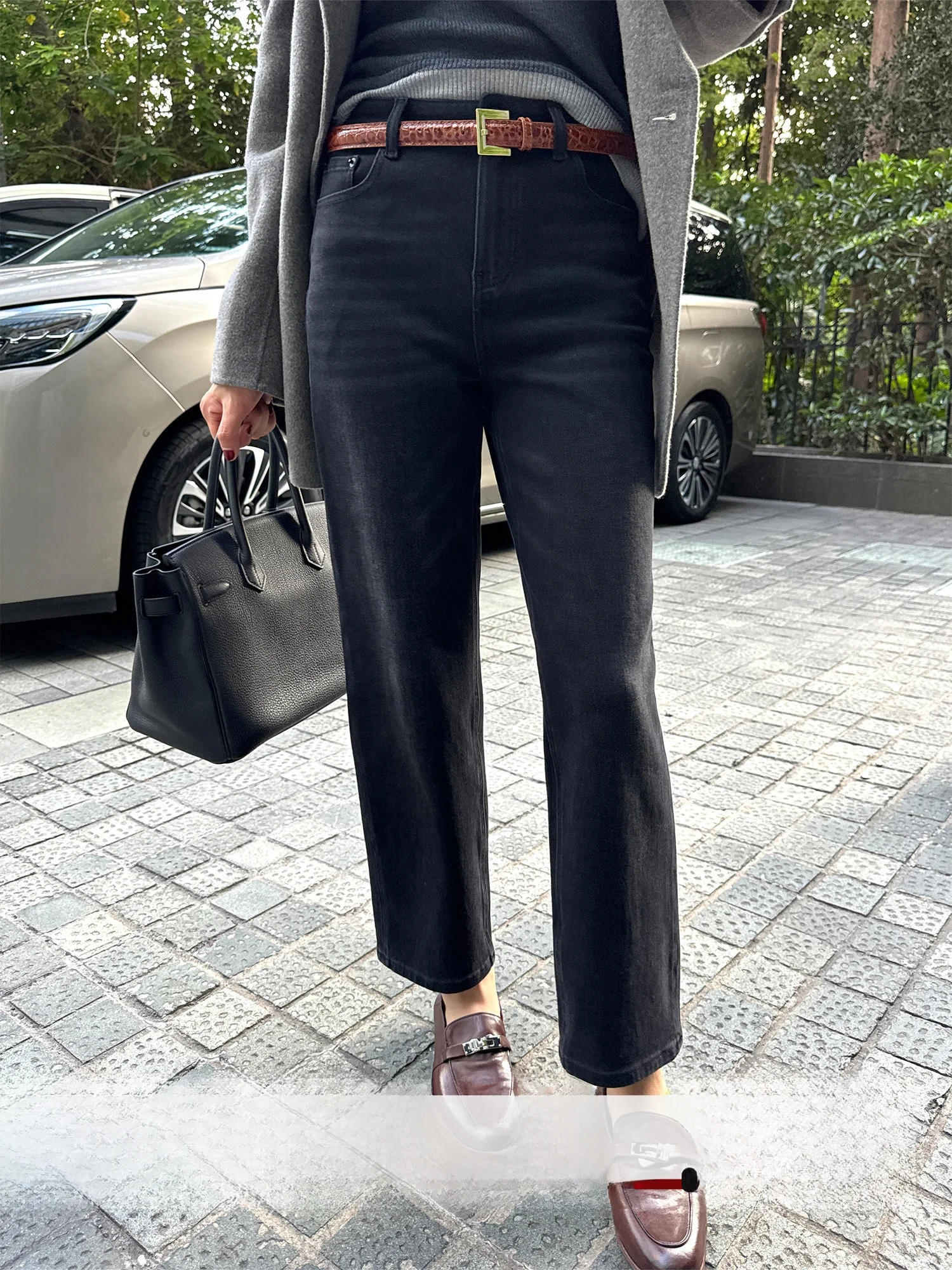 

Джинсы женские свободного кроя, прямые, из денима, осенние, новые, модель Yangle, скинни, с высокой талией, из хлопкового стрейч-денима