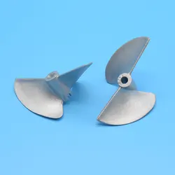 Rc Boat Propeller Aluminum Prop 2 Blades 5mm/6.35mm Dia 78mm Alloy Screw For 5/6.35mm 1/4