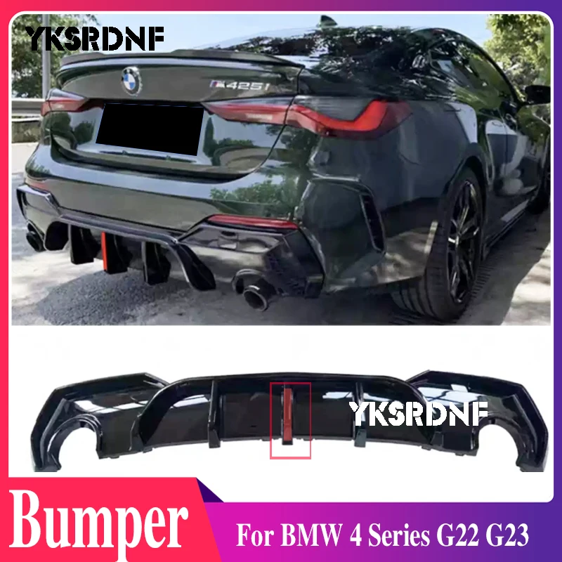 

Rear Bumper Back Diffuser LED Rear Lip Tail Lip Spoiler For BMW 4 Series 2020+ G22 G23 420i 430i 435i M440i 2 Door M Performance