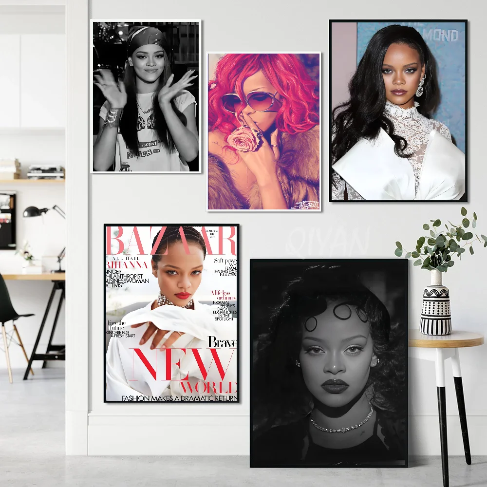 1PC Singer R-Rihanna Poster Poster Paper Print Home Living Room Bedroom Entrance Bar Cafe Art Painting Decoration