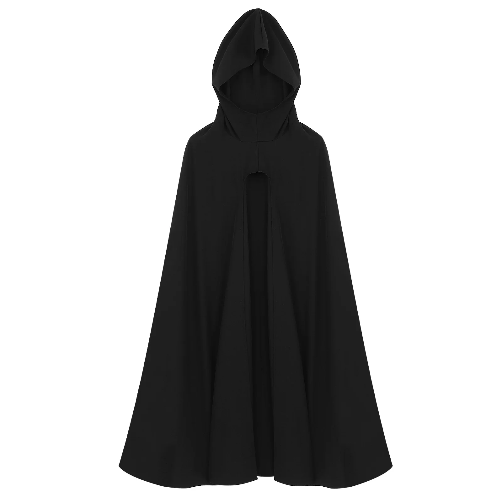 

Black Unisex Vampire Cloak Hooded Cape Wizard Black Cloak With Halloween Costume Accessory Hood Vampire Cape Cosplay Robe Hooded