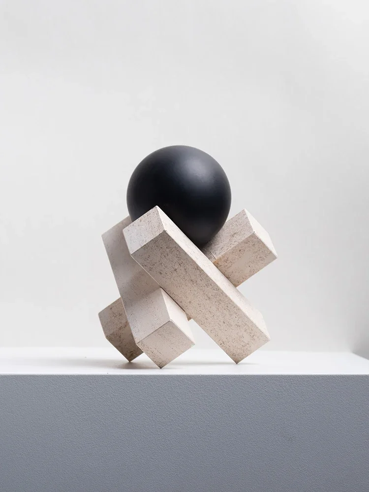 

Modern minimalist marble ornament home exhibition hall decoration