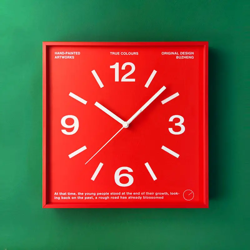 

clock wall wall watch simple design living room dining room light luxury silent decorative painting square wall clock