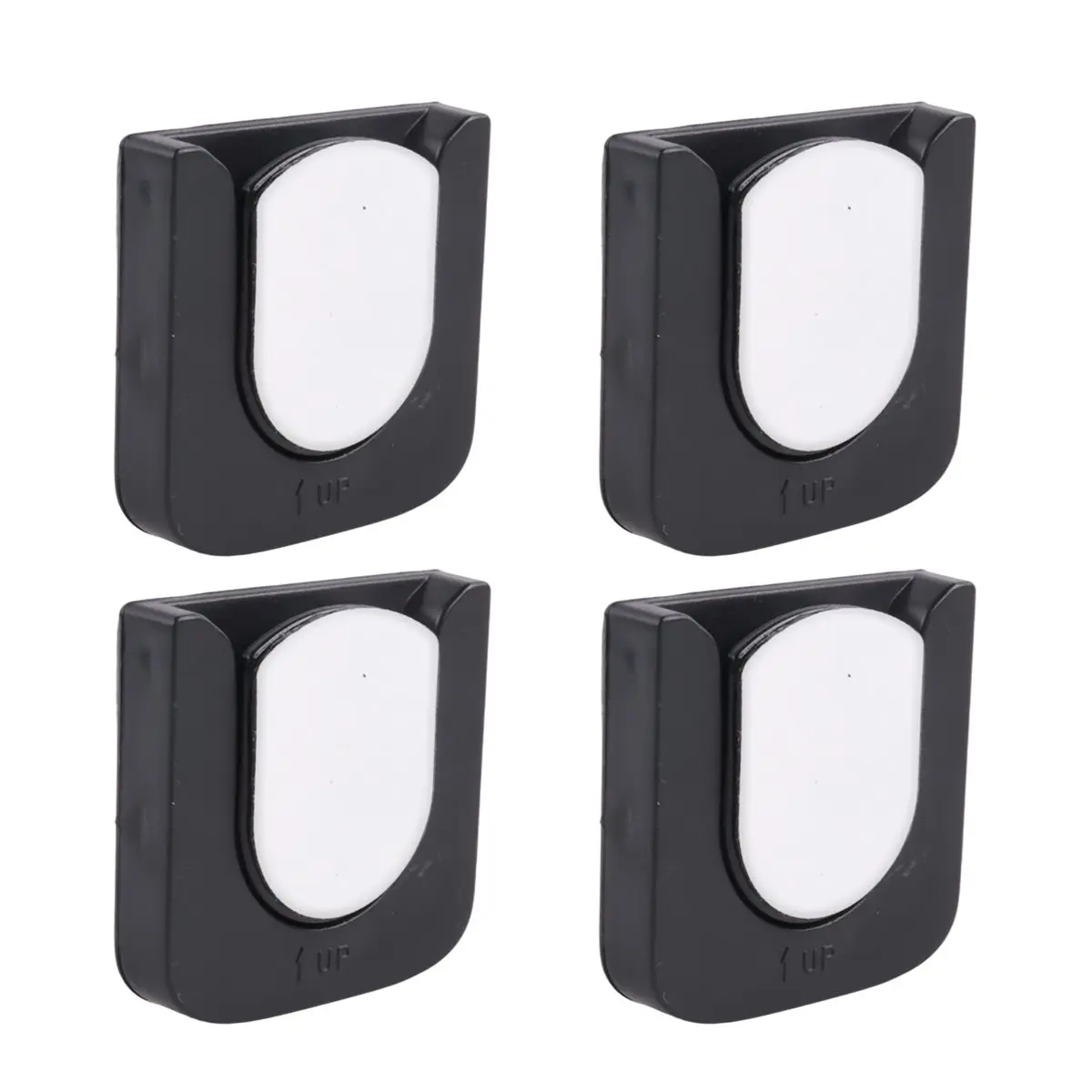 【Organizer】 Magnetic Remote Control Holder Wall Mount, 4 Pair Remote Control Organizers Storage Self-Adhesive TV Remote Black