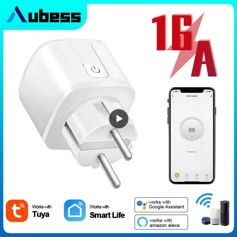 

Tuya 16A EU WiFi Smart Plug With Power Monitor Smart Life APP Timer Remote Smart Power Socket via Home Alexa Yandex Alice