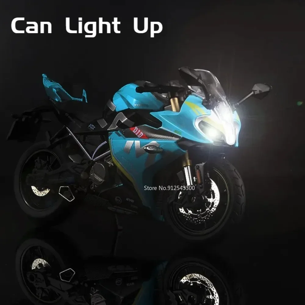 1/12 CFMOTO Spring Breeze 250SR Toy Motorcycle Model Alloy Diecast with Sound Light Model Motorcycle Toys for Boys Collection