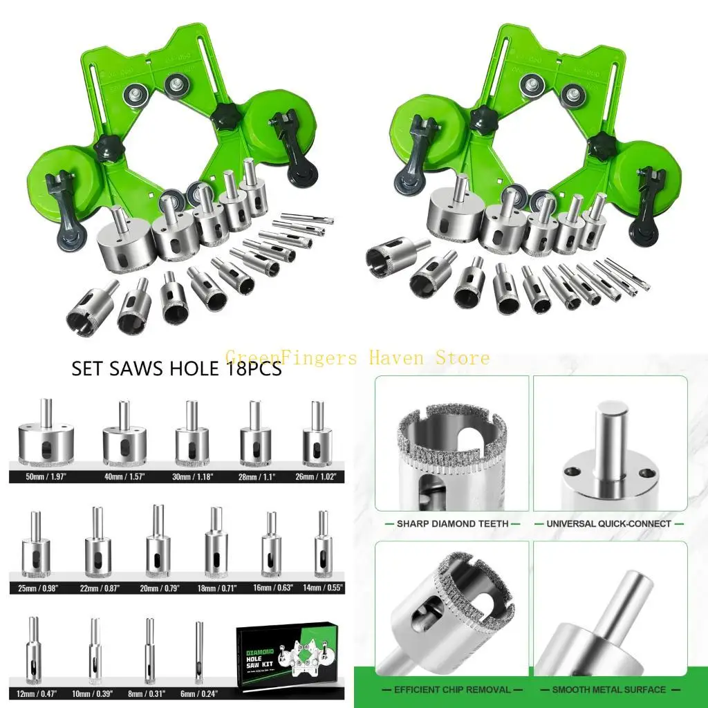 

F68D Professional Tile Drill Bit possesses 15 Measurements From 6mm To 50mm In Strong Metal Construction