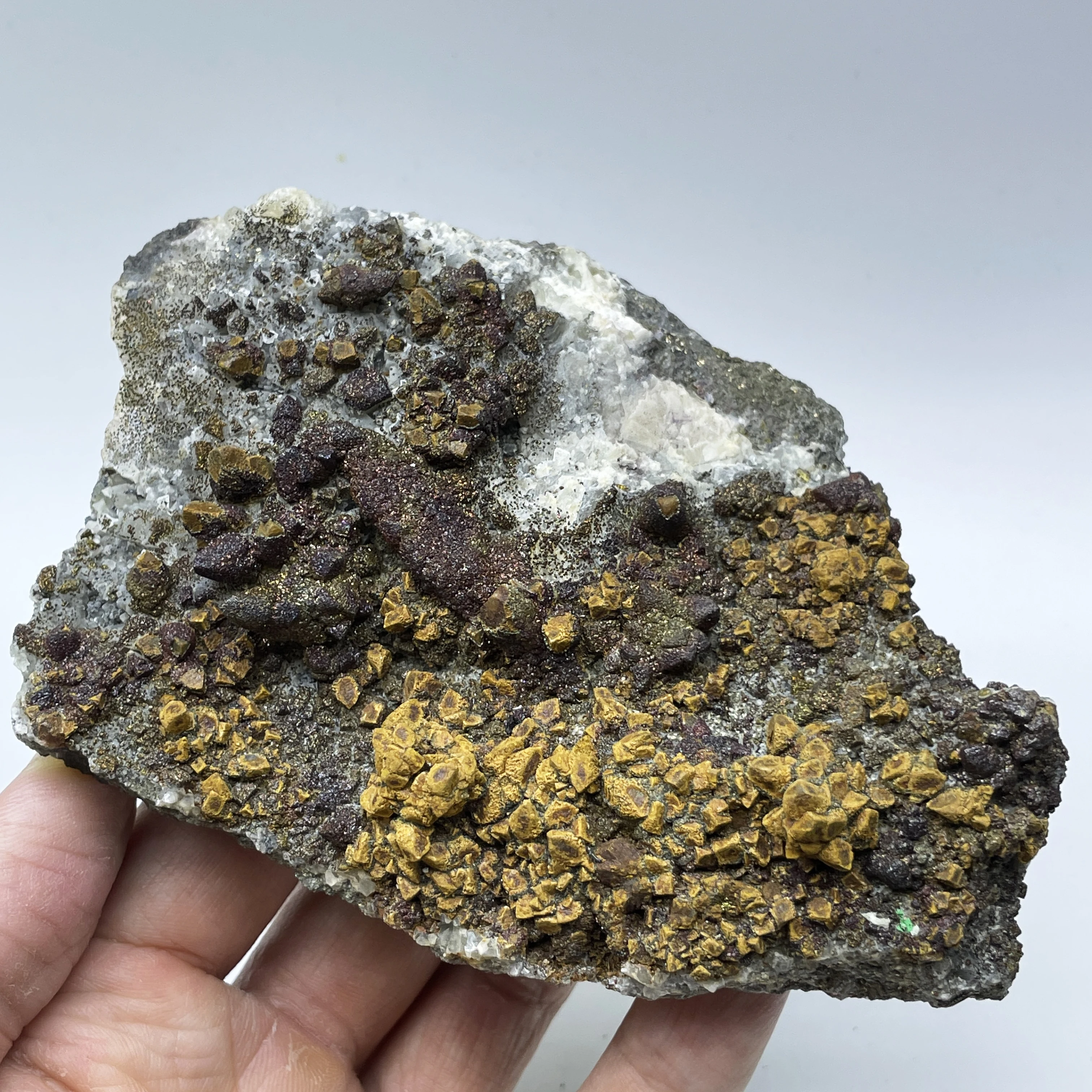 Natural Rare Colorful Pyrite Mineral Specimen Healing Quartz Crystals Stone Rock Gemstone Home Decor
