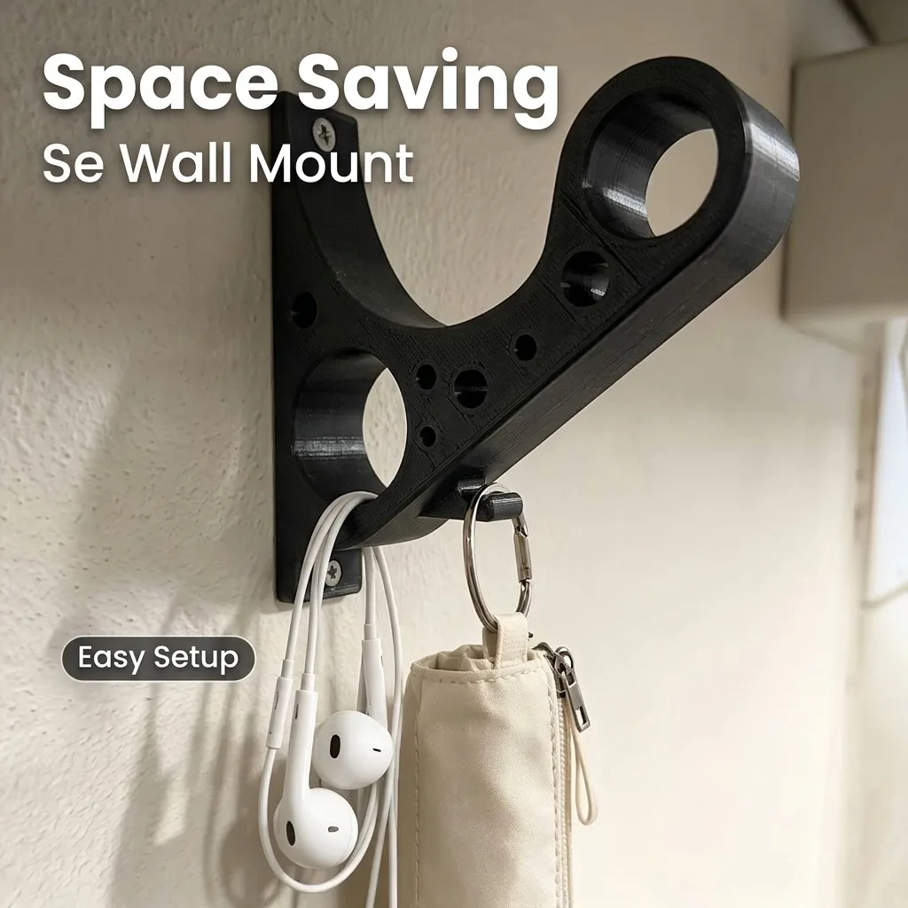 1/2PCS Wall Mount Motorcycle Helmet Holder, Full Face Helmet Garage Hook, Scratch & Rust Proof, Easy Install,Multifunctional Key
