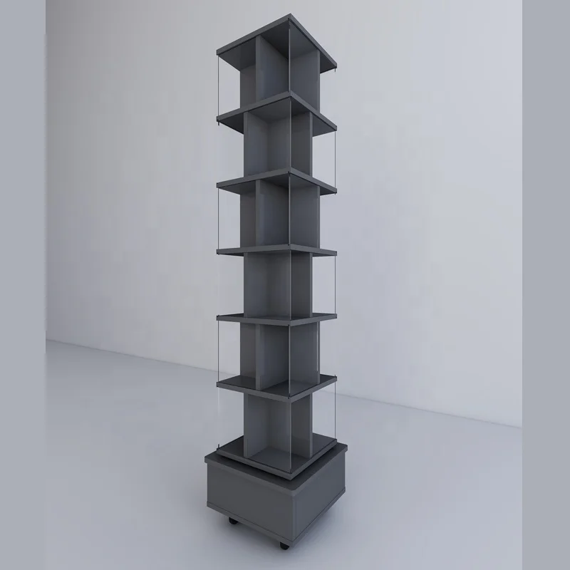 Custom Retail Store Acrylic Open Book Display Stand Comic Book 4 Side Rotates Card Holder Display Rack