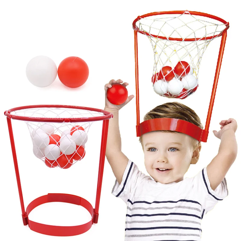 Filet de basket-ball réglable Head Hoop pour enfants et adultes, bande de sauna, jeu de carnaval, fête, 1 ensemble