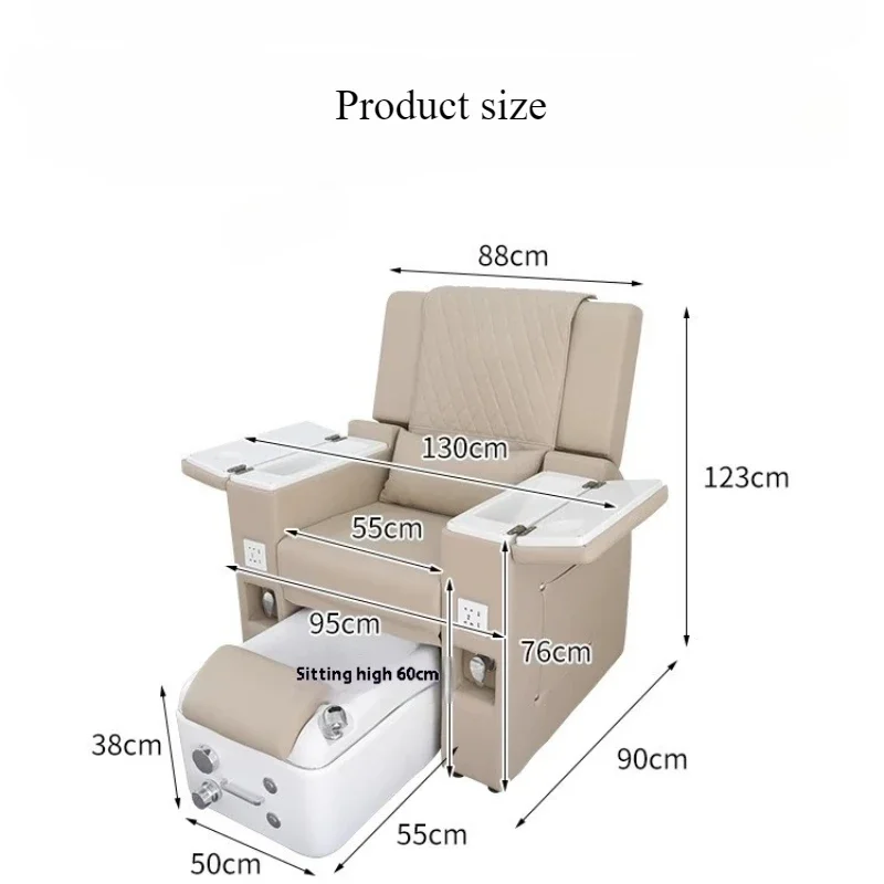 كرسي باديكير فاخر أريكة سبا كرسي بذراعين لتكنولوجيا الأظافر أثاث القدم تابوريتي باديكيرا سيلا كرسي جمالي احترافي قابل للطي #6