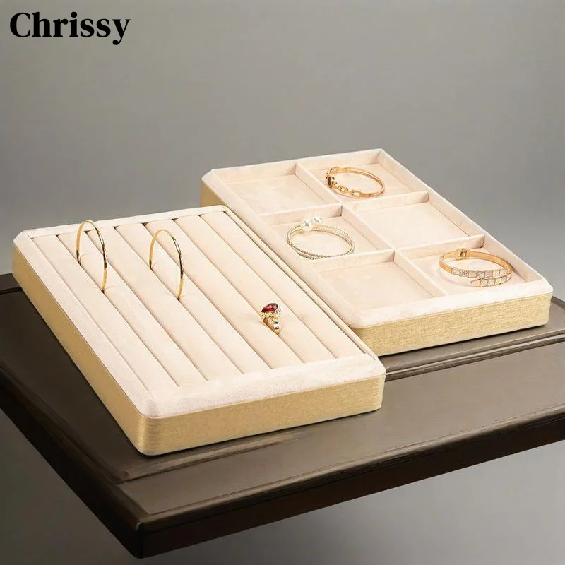 

High-End Luxury Jewelry Display Tray with Ring Holder & Compartments - Multi-Functional Organizer for Vanity, Jewelry Store