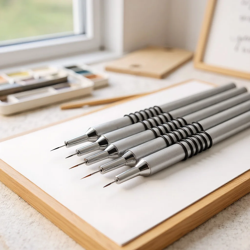 

Набор кистей для лайнера для дизайна ногтей 6 размеров — инструмент для рисования точек 5-25 мм для маникюра