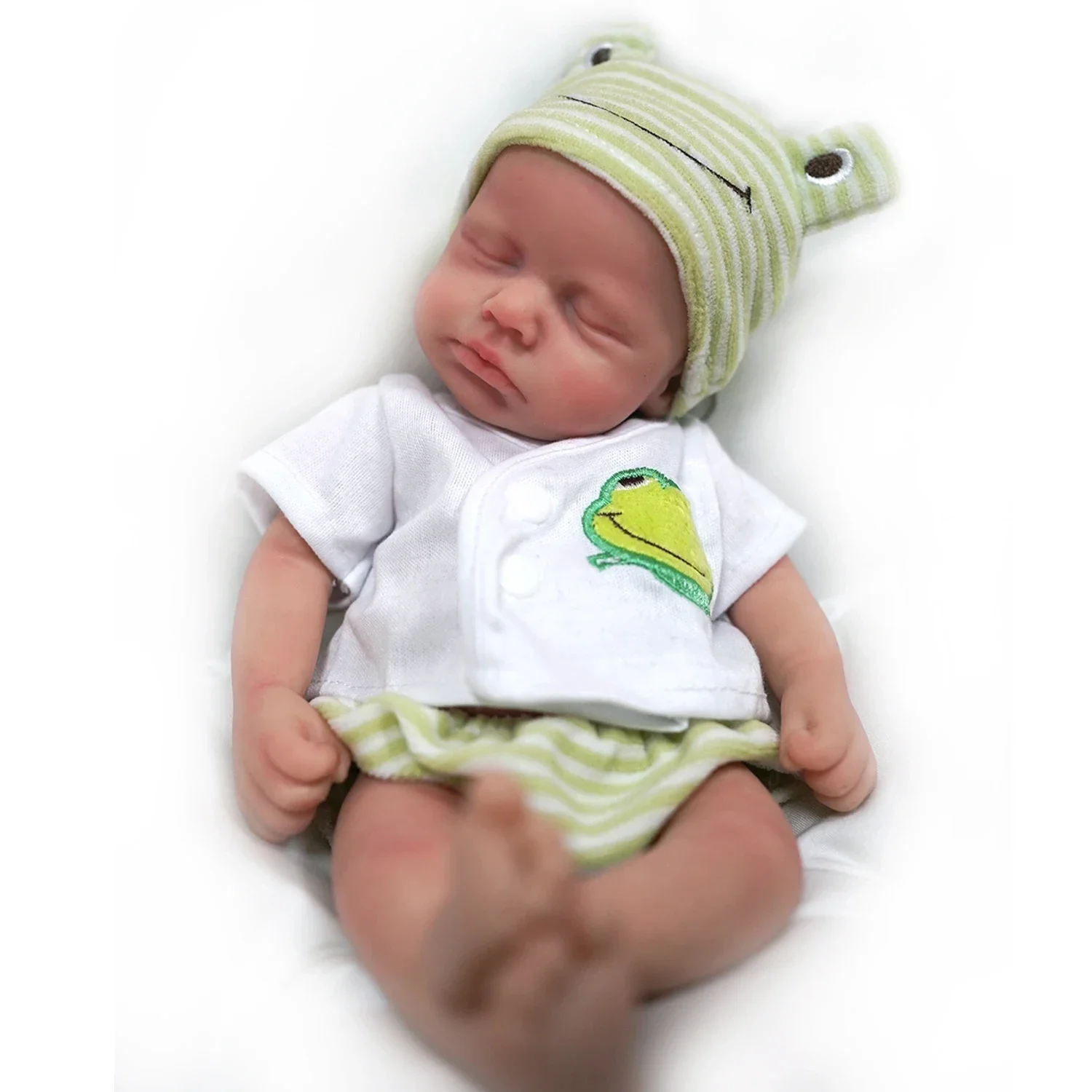 12 "30Cm chłopiec mikro Preemie całego ciała silikonowa lalka realistyczna Mini odrodzona lalka Surprice dzieci antystresowe moja melodia