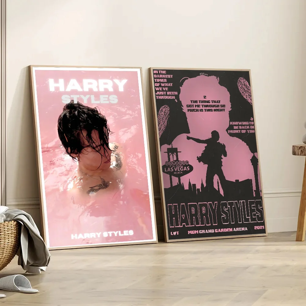 Singer H-Harrys S-Styles Movie Sticky poster Vintage Room Home Bar Cafe Decor Room Wall Decor