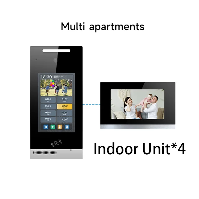 Videocitofono con telecamera citofonica IP di sicurezza per edifici di appartamenti con campanello dell'app Tuya