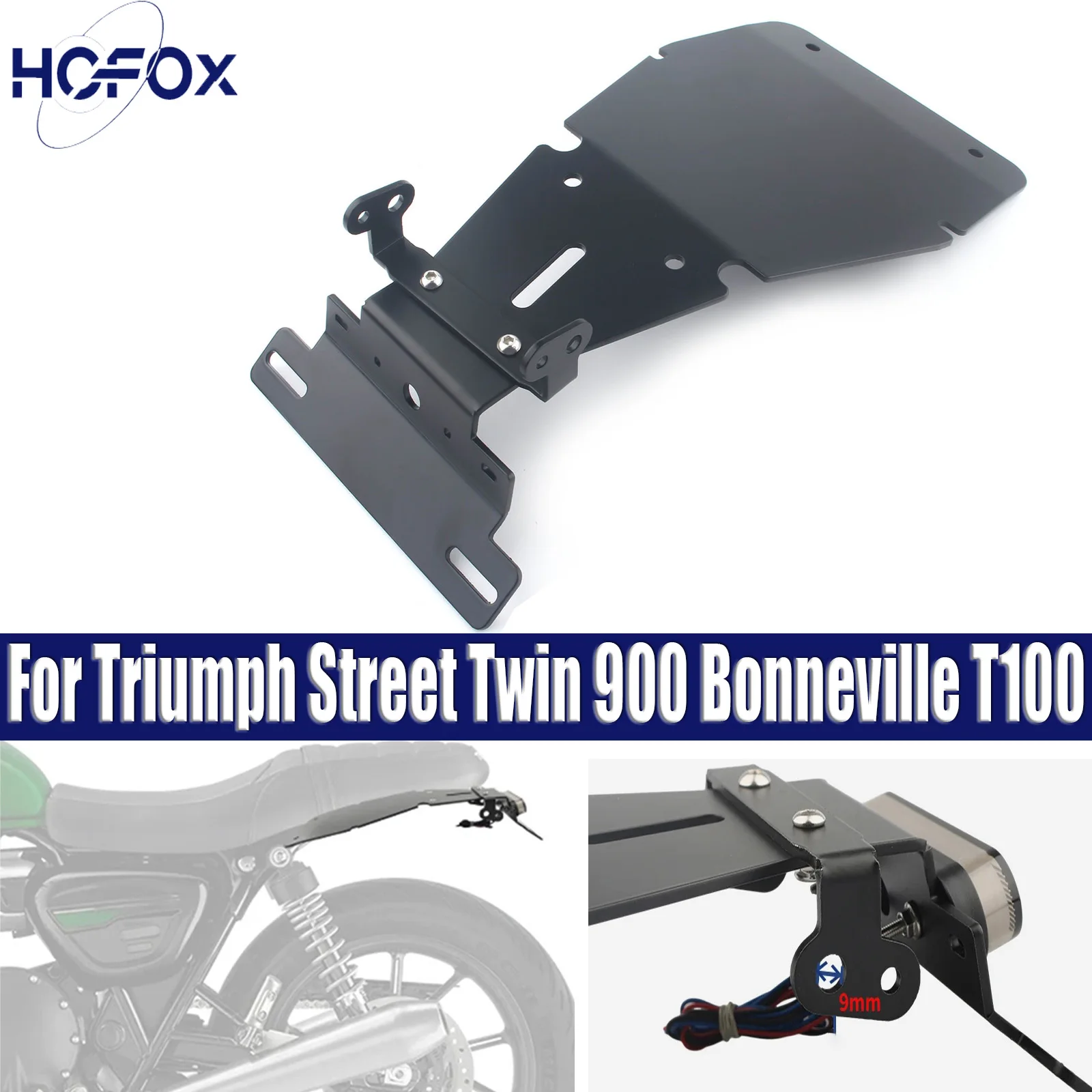 

For Triumph Street Twin 900 2016-2023 Motorcycle Accessories Rear Tail Tidy Fender Eliminator Kit License Plate Holder