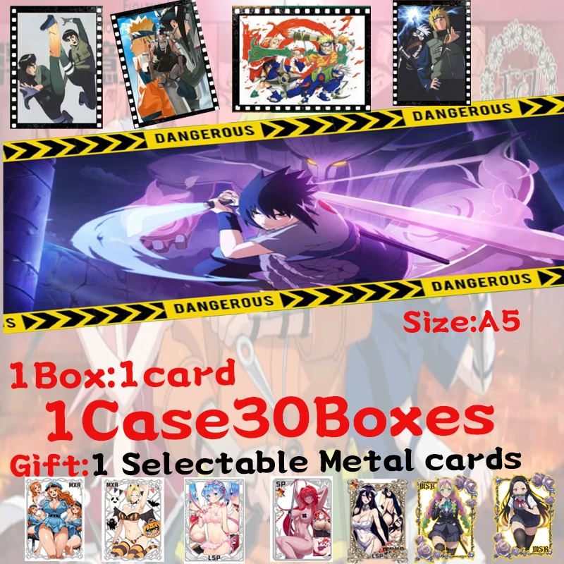 

New Naruto A5 Size Card Hobby Collection Card Toys Game Board Doujin Booster Box Birthday Gifts Kids Table Battle Card