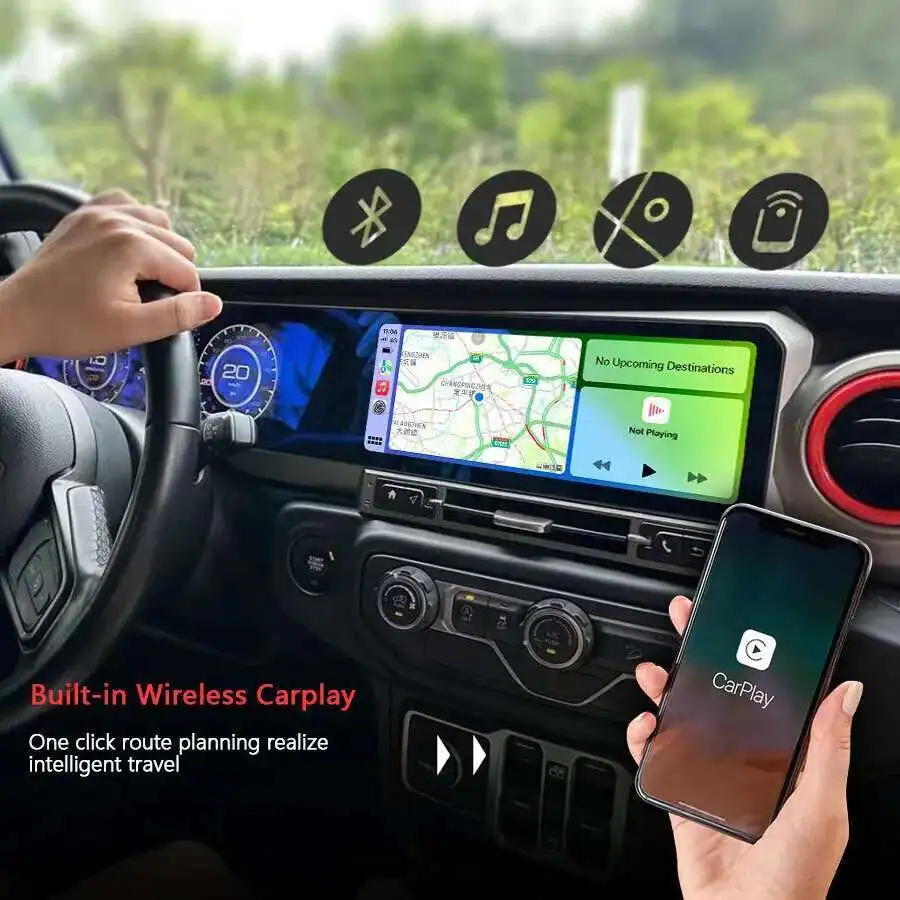 

24.6inch Carplay For Jeep Wrangler 2018-2022 LCD Android Dual Screen Stereo Auto Car Radio Multimedia Video Player Navigation