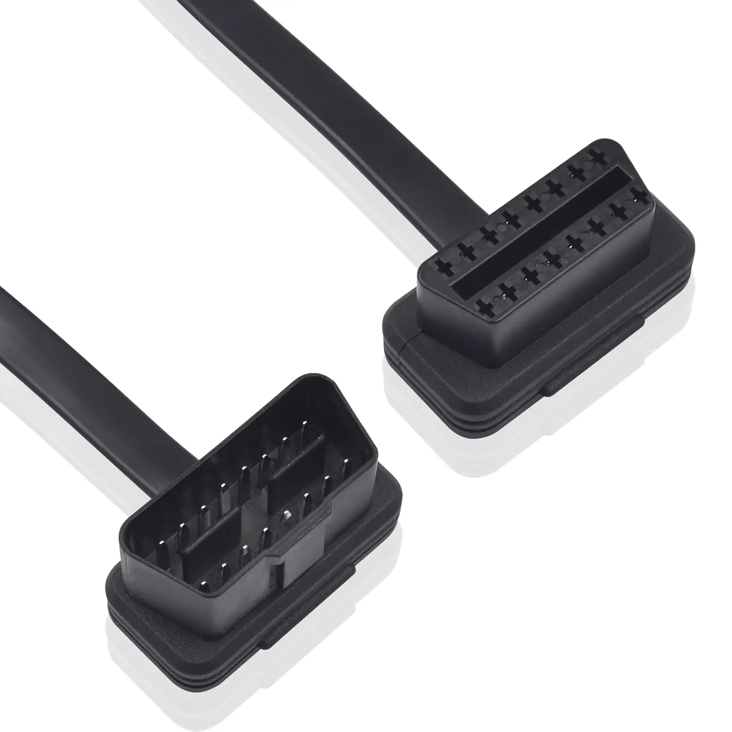 

OBD2 Extension Cable 3.3FT, Flat Slim 16-Pin Male to Female for OBDII Scanner, Code Reader, Car Data Link