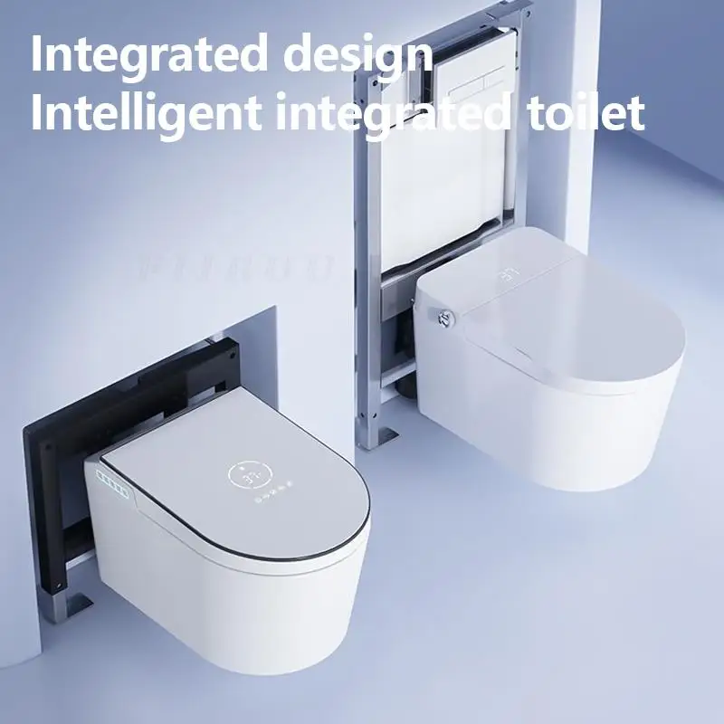 Imagem -03 - Wall Mounted Smart Toilet Bowl para o Banheiro Assento Aquecido Tankless Elétrico Alongado Bidê Parede-pendurado