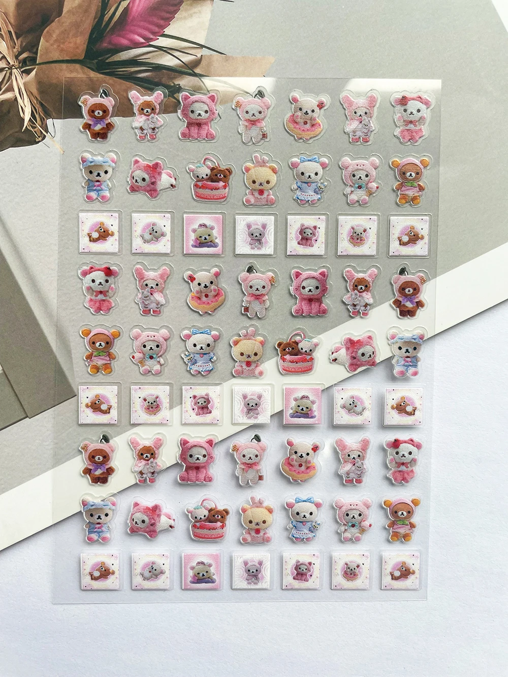 صغيرة لطيف Rilakkuma الخبز Diy بها بنفسك علامات الأمتعة ملصقات مسمار الفن حقيبة سجل القصاصات كتيب الهاتف المحمول قذيفة ملصق مضاد للمياه