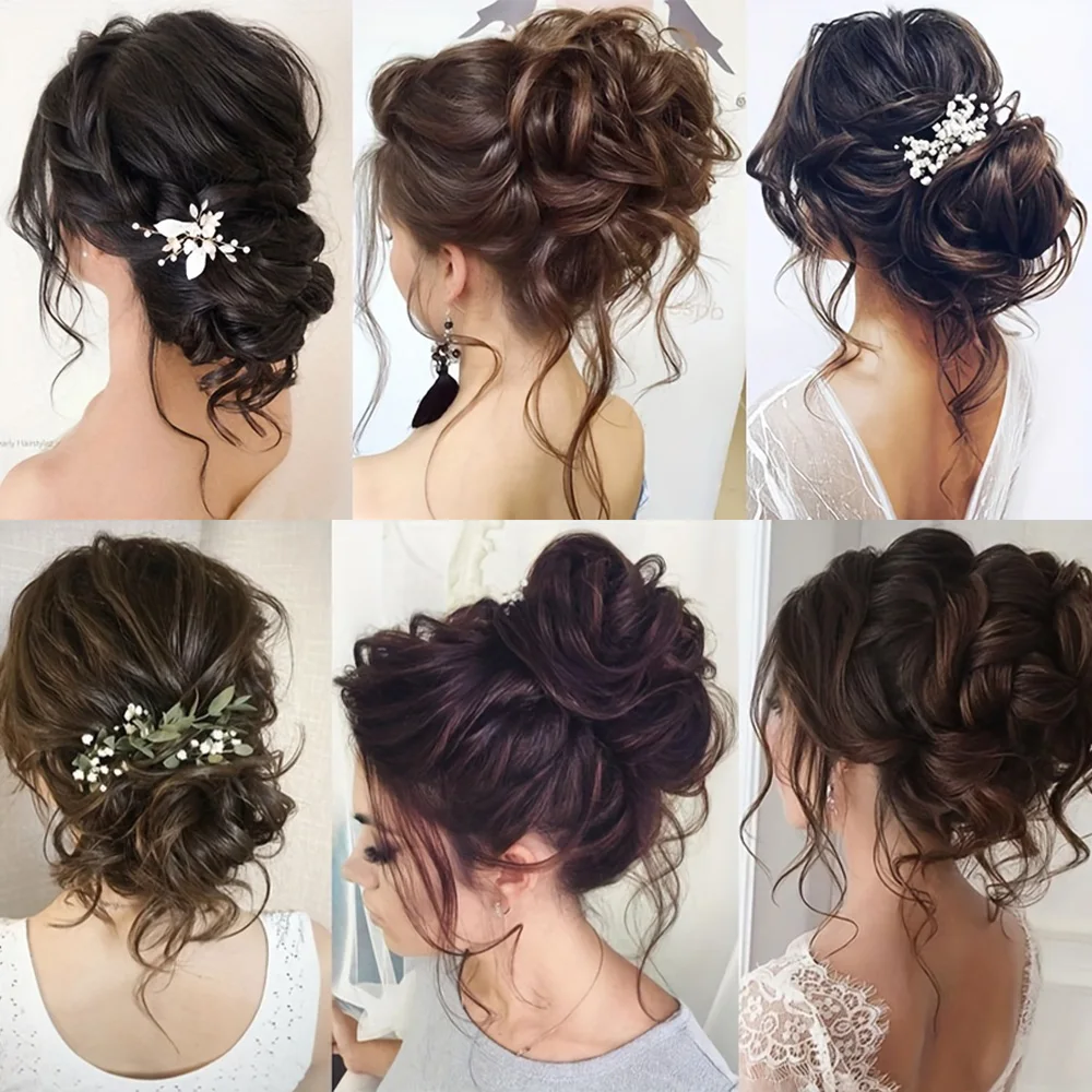 10-calowy niechlujny przyrząd do koka z włosów włosy klamra w syntetycznym Chignon z do przedłużania włosów Chignon dla kobiet Updo włosów