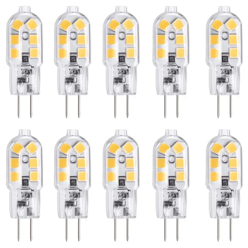 10Pcs Saving LED Bulbs Bi-pin 2W 3000K Low Energy Consumption 20W Halogen Bulbs Replacement Base Dropshipping