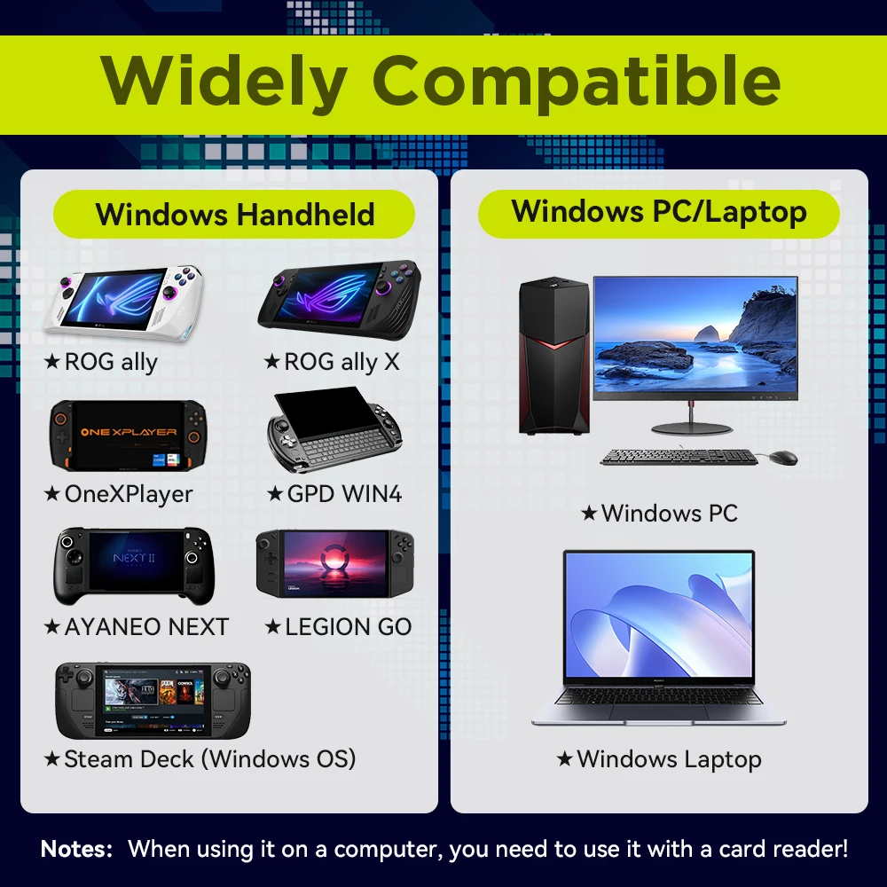8GB Game TF Card with 3170 Retro/PC Games Retrobat OS for ROG ALLY/Onexplayer/GPD WIN4/Win Handheld Game Console/Win PC/Laptop