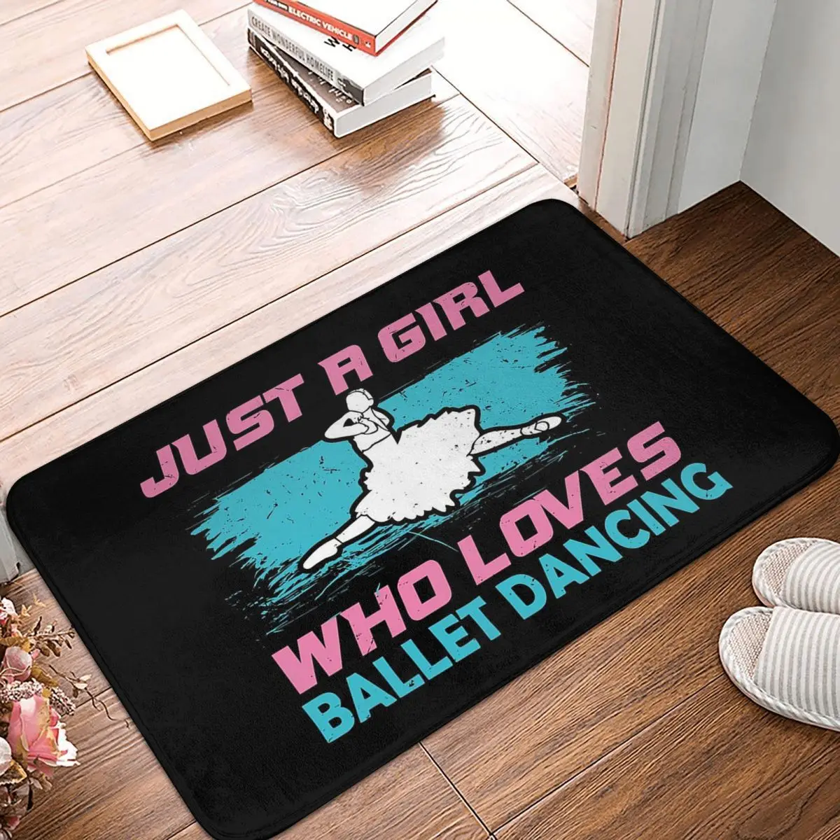 Ballet Dancing Girl Dancer Ballerina Gift Non-slip Doormat Floor Mat Carpet Rug for Kitchen Entrance Home Bedroom Footpad Mats