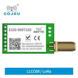 LLCC68 RF LoRa Module 868MHz 915MHz E220-900T22D DIP 22dBm 5km Long Range RSSI ISM FSK UART IoTWireless Tranceiver Receiver