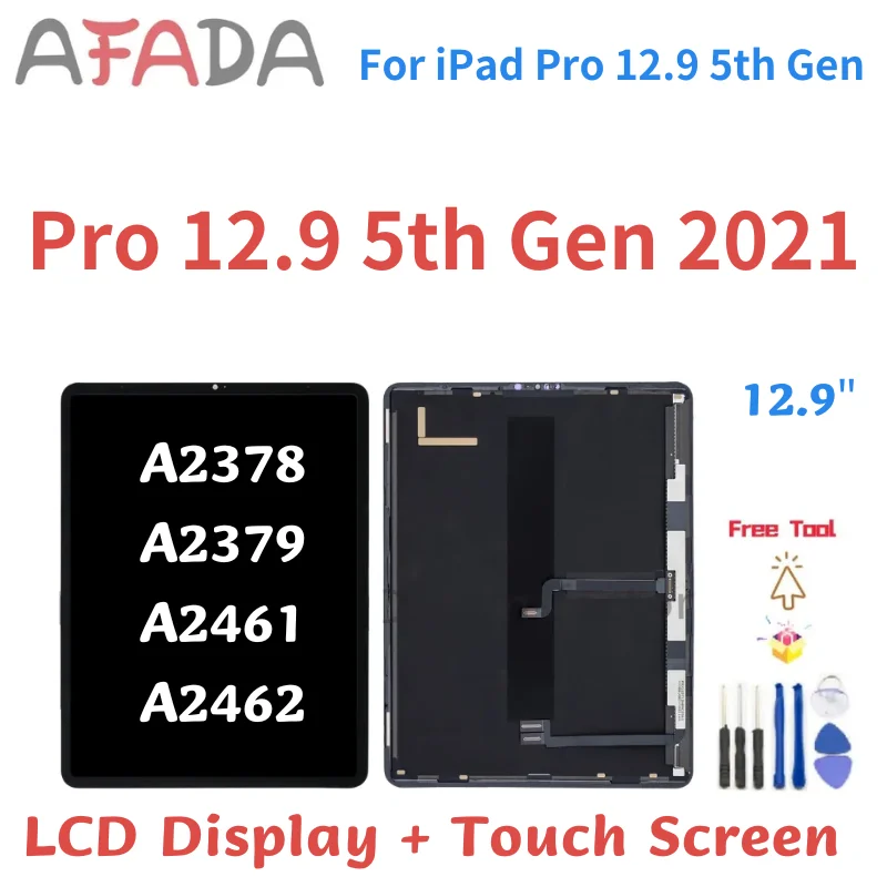 12.9 inch For iPad Pro 12.9 5th Gen 2021 LCD Display Touch Screen Digitizer Assembly A2378 A2379 A2461 A2462 Replacement LCD