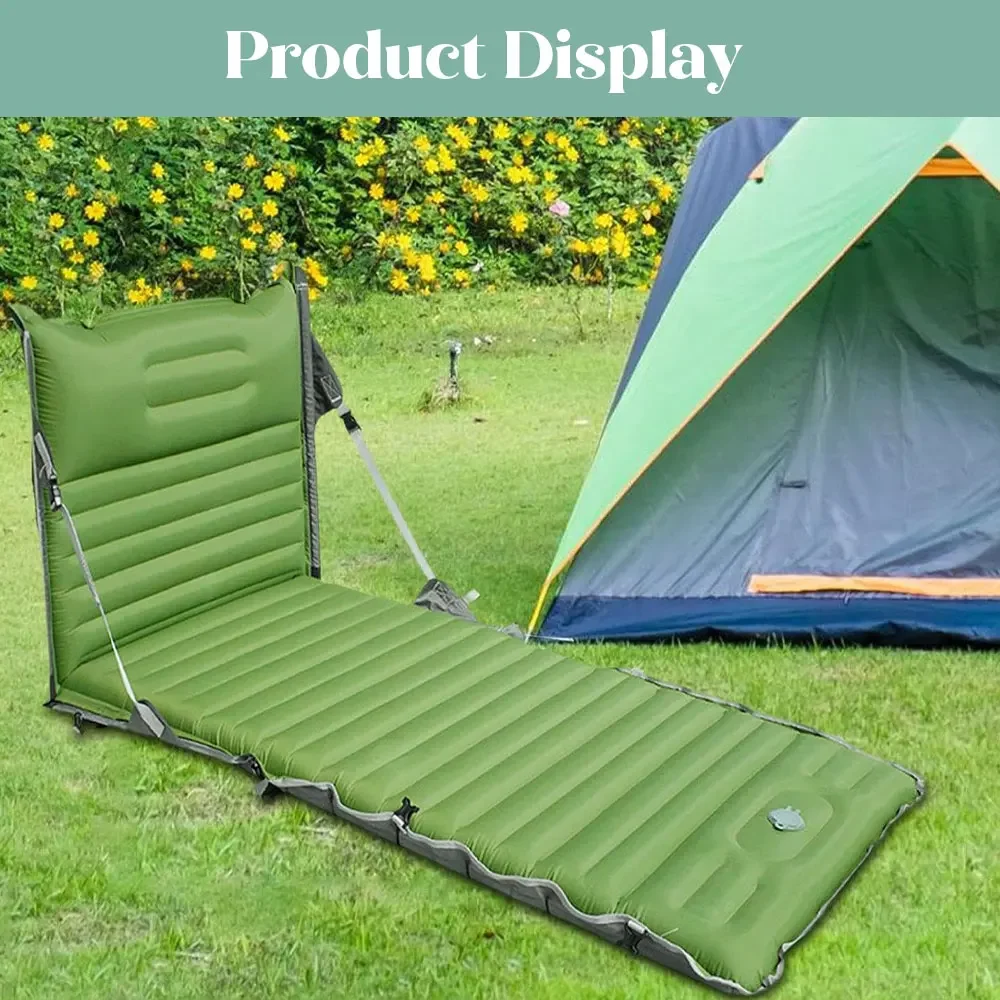 Una venta caliente, versión extendida portátil, silla plegable inflable, estera para dormir, silla de playa inflable