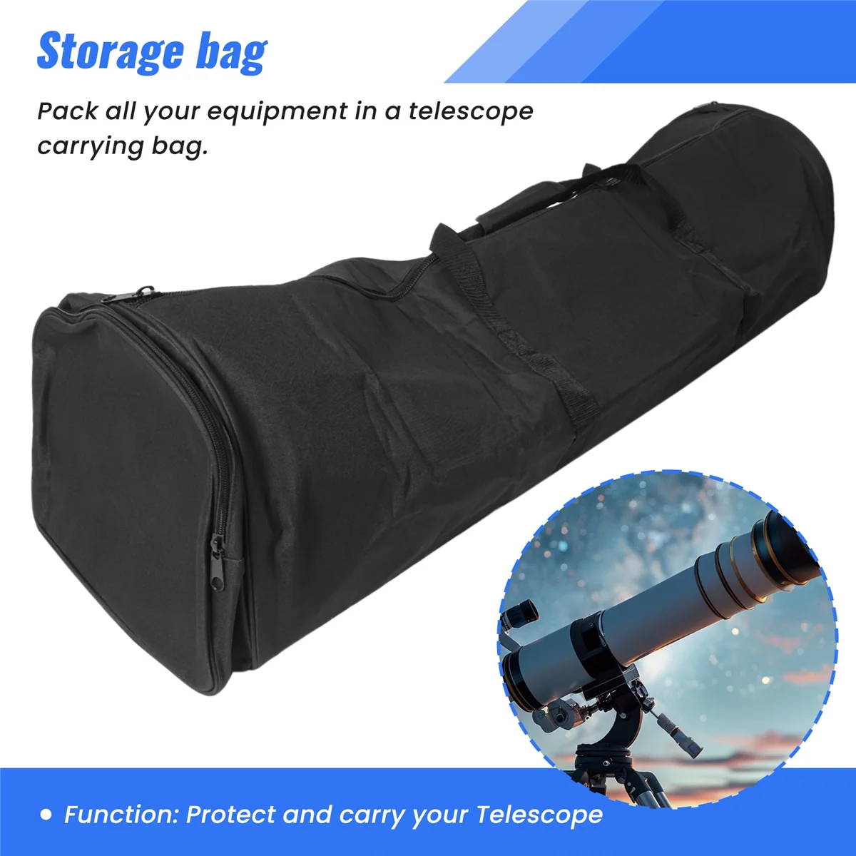 ABAZJ Astronomical Telescope Storage Bag Carrying Protector Soft Case Shoulder Backpack for Celestron AstroMaster 150EQ