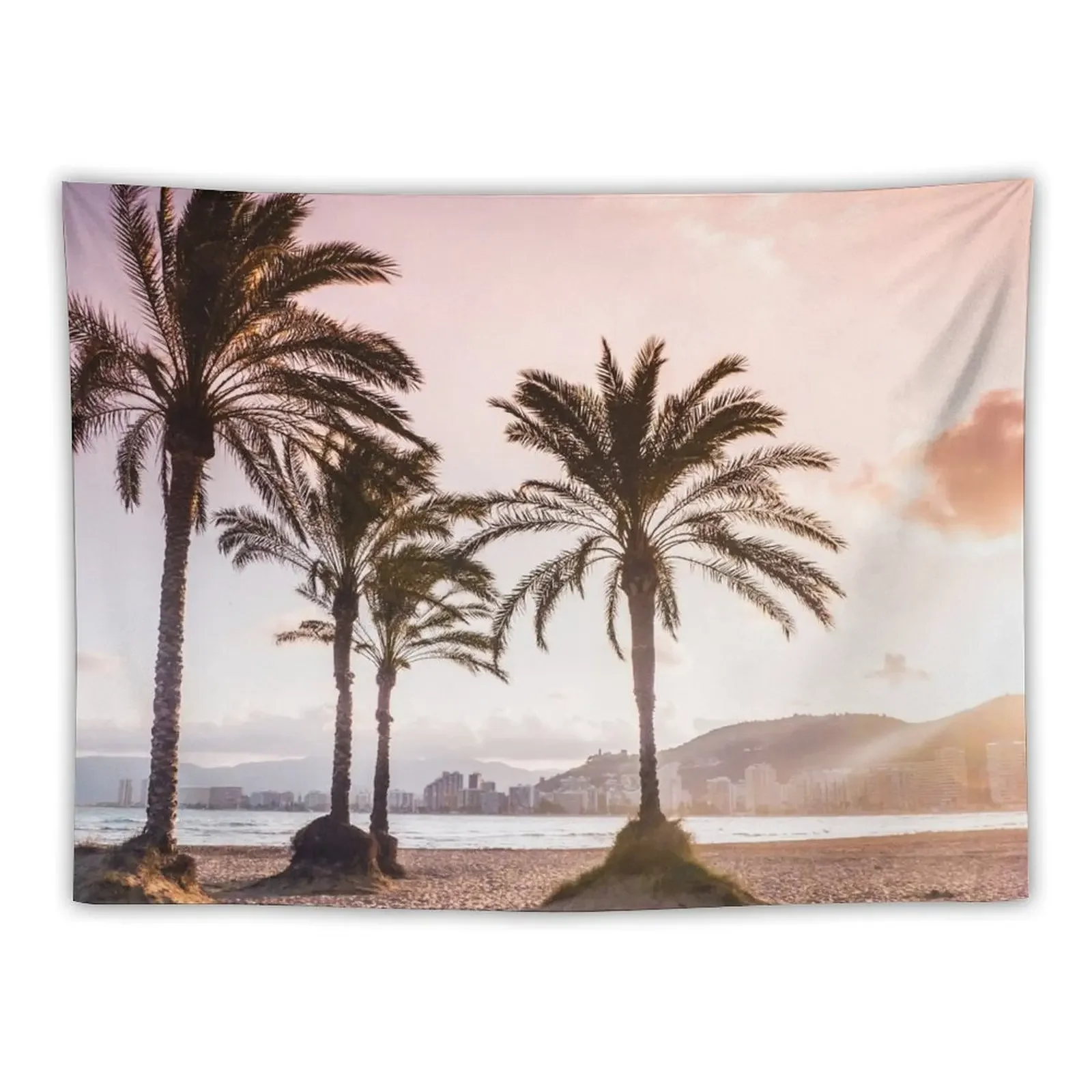 

Sun Rises Above The White Sand Mediterranean Beach Tapestry Things To The Room Decoration Wall Tapestry