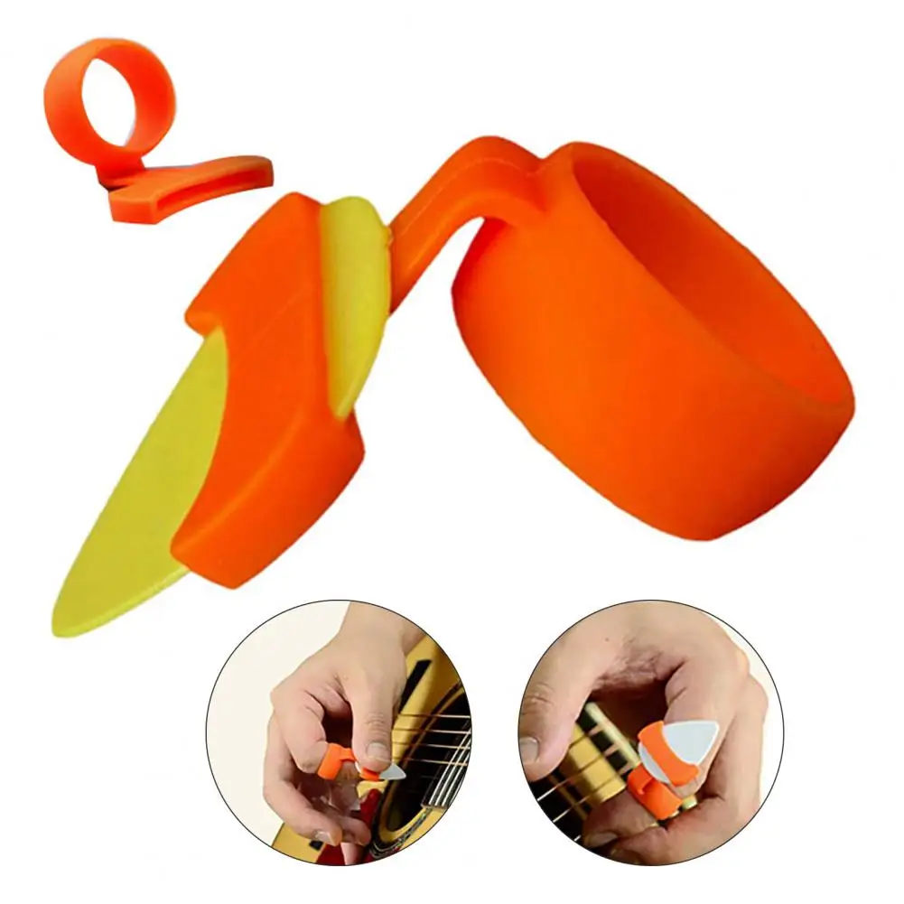 Guitar Pick Grip with Loop Non-slip Preventing Pick Drop Finger Pick Holder Guitar Bass Ukulele String Instruments Accessories