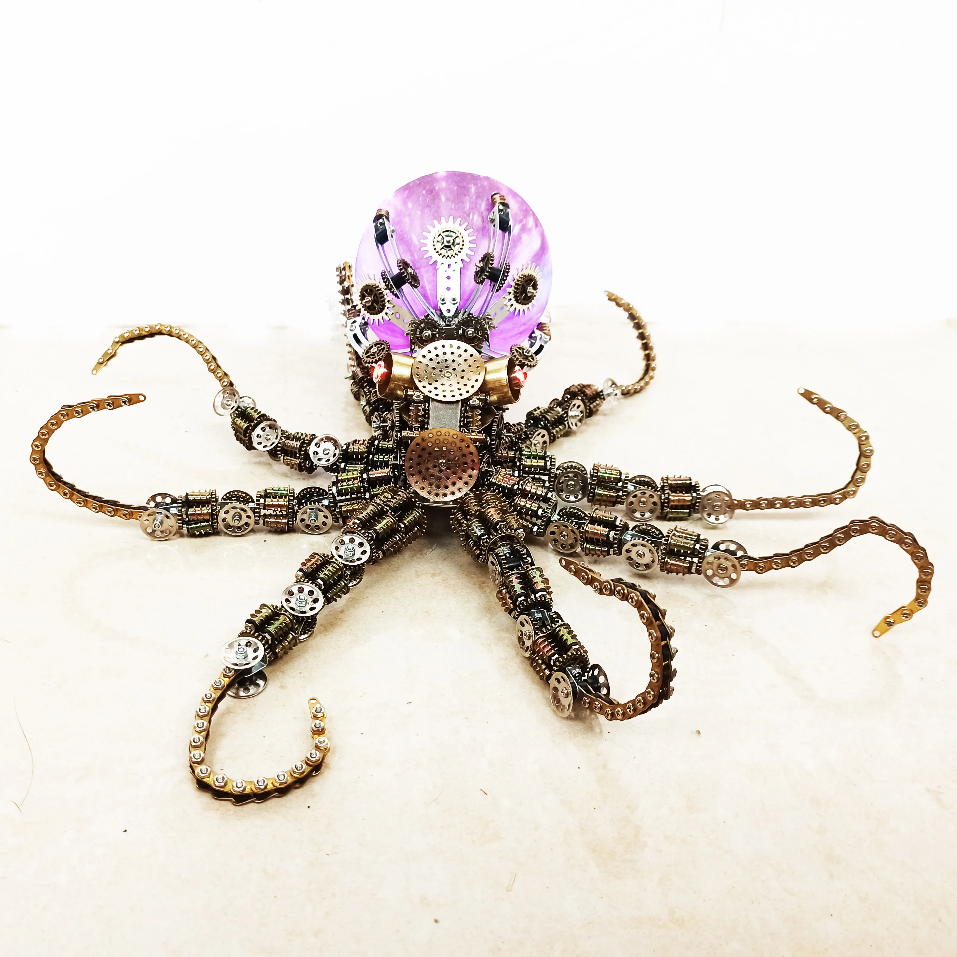 

Difficult manual assembly model ornaments precision adult 2400PCS+ 3D DIY kit Octopus turned Crusus mechanical metal assembly