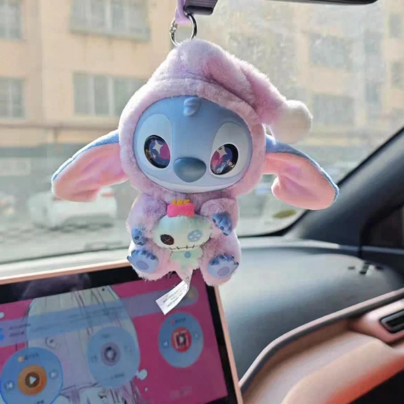 ตุ๊กตาจี้รูปสติทช์จากซีรีส์ "Stitch Eat Something Before Sleep"  แบบสุ่มในกล่องไวนิล ของเล่นตกแต่งกระเป๋า ของขวัญวันเกิดและเทศกาล