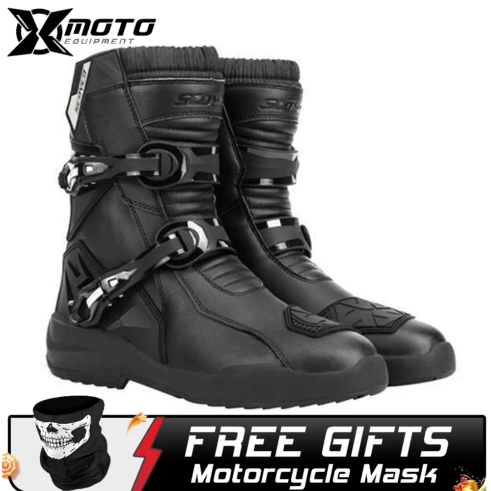 Motorbike Protective Boots Off-Road Race Riding Protective Boots  Mountaineering Shoes Motorcycles Outdoor Travel Sneakers