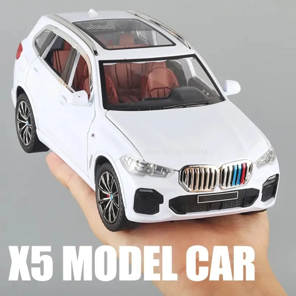 

Модель автомобиля SUV 1/24 X5 из сплава, Игрушечная модель автомобиля с отлитым металлическим задним колесом, модель автомобиля с функцией оттяжки, со звуком, искусственные игрушки для детей, подарки